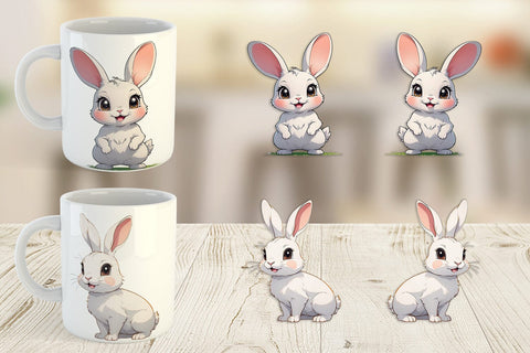 Mug Wrap Cute Rabbit Sublimation artnoy 