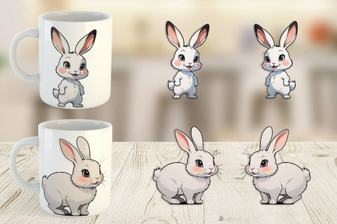 Mug Wrap Cute Rabbit Sublimation artnoy 