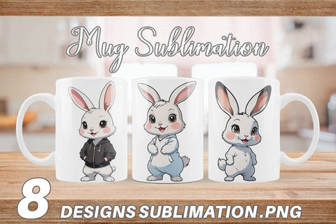 Mug Wrap Cute Rabbit Sublimation artnoy 