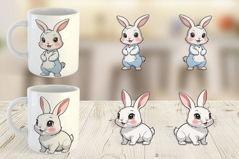 Mug Wrap Cute Rabbit Sublimation artnoy 