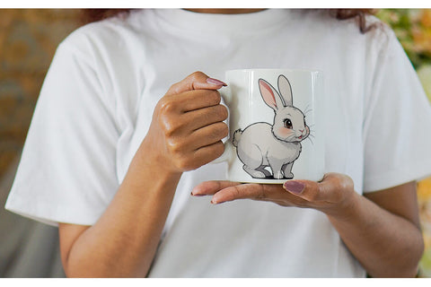 Mug Wrap Cute Rabbit Sublimation artnoy 
