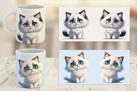Mug Wrap Cute Ragdoll Cat Sublimation artnoy 