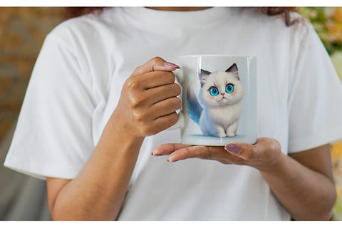 Mug Wrap Cute Ragdoll Cat Sublimation artnoy 