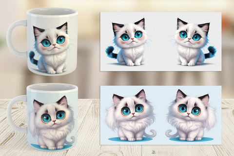 Mug Wrap Cute Ragdoll Cat Sublimation artnoy 