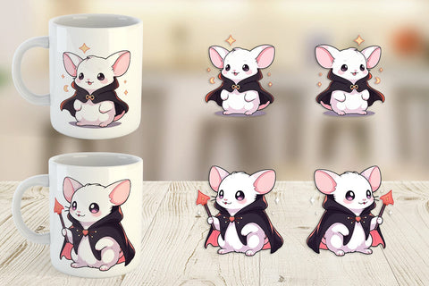 Mug Wrap Cute Rat Halloween Sublimation artnoy 