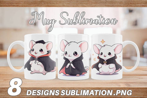 Mug Wrap Cute Rat Halloween Sublimation artnoy 
