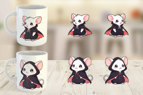 Mug Wrap Cute Rat Halloween Sublimation artnoy 
