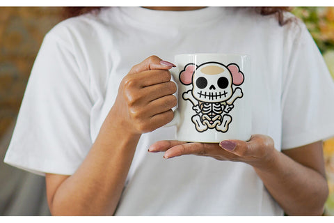 Mug Wrap Cute Skeleton Sublimation artnoy 