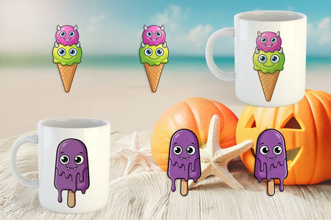 Mug Wrap Cute Summerween Treats Sublimation artnoy 