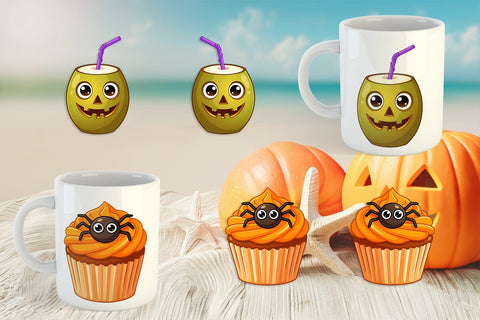 Mug Wrap Cute Summerween Treats Sublimation artnoy 