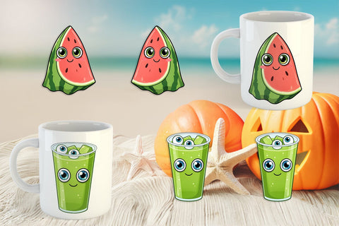 Mug Wrap Cute Summerween Treats Sublimation artnoy 