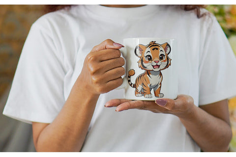Mug Wrap Cute Tiger Sublimation artnoy 