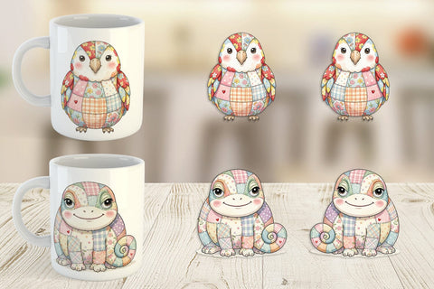 Mug Wrap Cute Tropical Patchwork Sublimation artnoy 