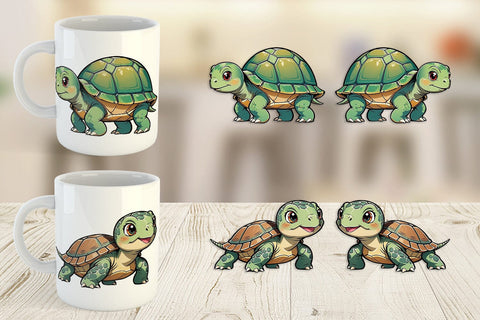 Mug Wrap Cute Turtle Sublimation artnoy 
