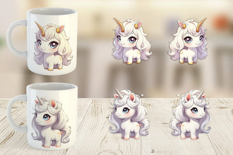 Mug Wrap Cute Unicorn Sublimation artnoy 