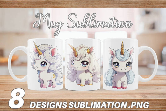Mug Wrap Cute Unicorn Sublimation artnoy 