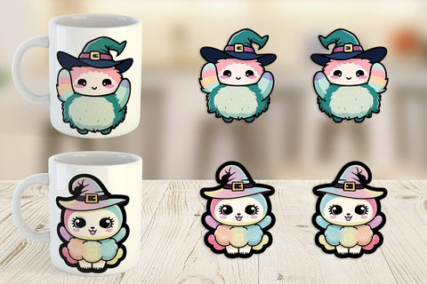 Mug Wrap Cute Witch Sublimation artnoy 