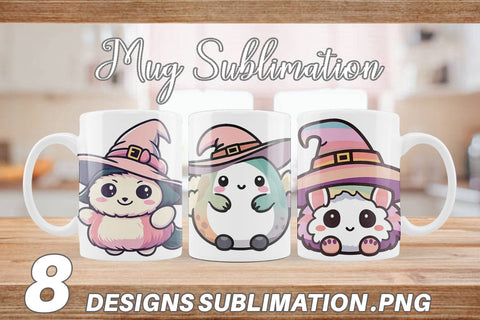 Mug Wrap Cute Witch Sublimation artnoy 