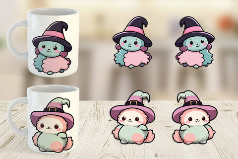 Mug Wrap Cute Witches Sublimation artnoy 
