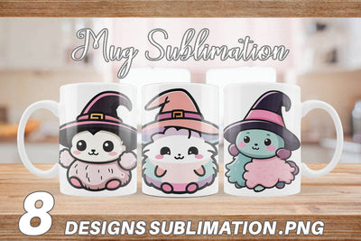 Mug Wrap Cute Witches Sublimation artnoy 
