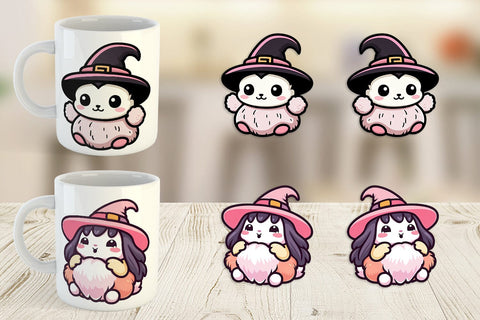 Mug Wrap Cute Witches Sublimation artnoy 