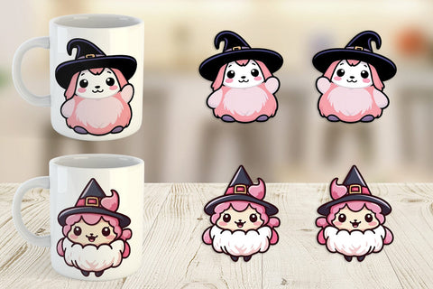 Mug Wrap Cute Witches Sublimation artnoy 