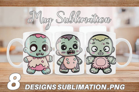 Mug Wrap Cute Zombie Sublimation artnoy 