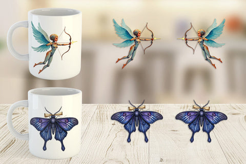 Mug Wrap Cybernetic Cupids Cosmic Messengers Sublimation artnoy 
