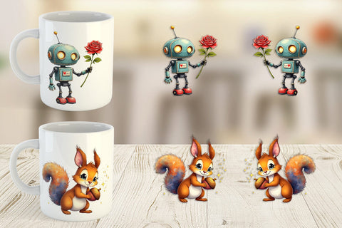 Mug Wrap Cybernetic Cupids Cosmic Messengers Sublimation artnoy 