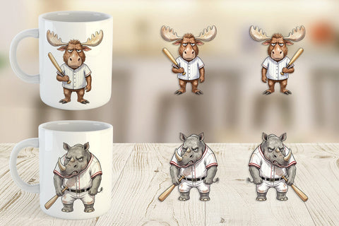 Mug Wrap Cynical Animal Slugger Watercolor Sublimation artnoy 