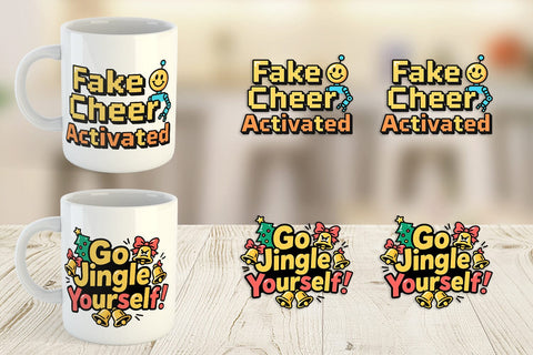 Mug Wrap Cynical Christmas Phrases Sublimation artnoy 