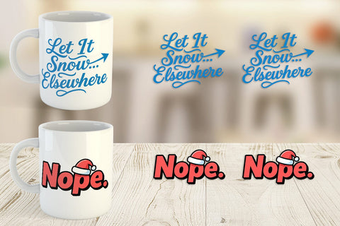 Mug Wrap Cynical Christmas Phrases Sublimation artnoy 