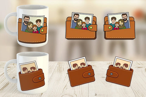 Mug Wrap Dad’s Wallet Sublimation artnoy 