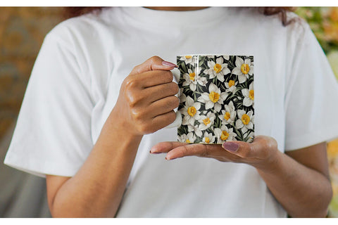 Mug Wrap Daffodil Pattern Sublimation artnoy 