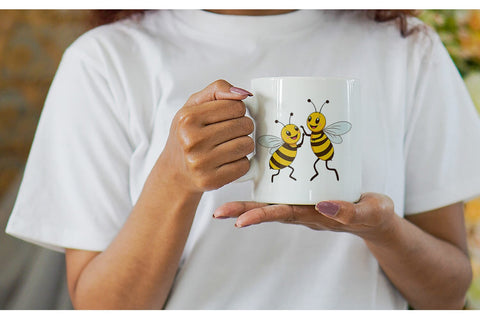 Mug Wrap Dancing Bees Sublimation artnoy 