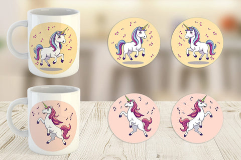Mug Wrap Dancing Unicorn Sublimation artnoy 
