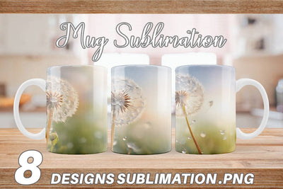 Mug Wrap Dandelion Flower Sublimation artnoy 