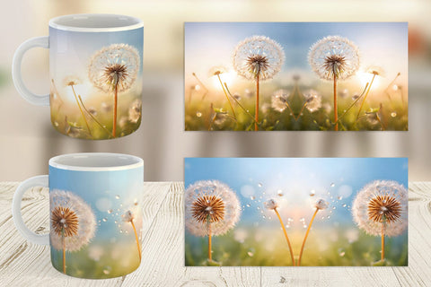 Mug Wrap Dandelion Flower Sublimation artnoy 