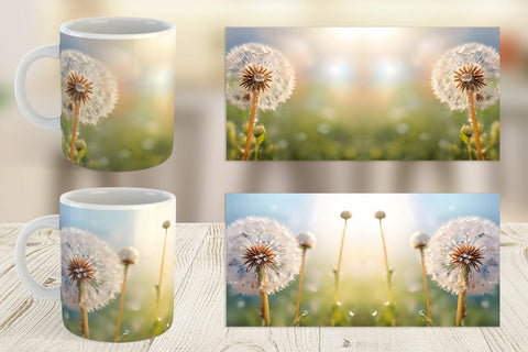 Mug Wrap Dandelion Flower Sublimation artnoy 