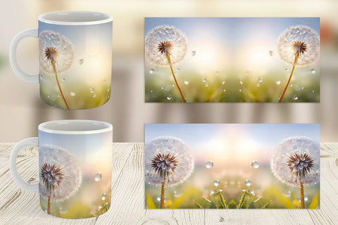 Mug Wrap Dandelion Flower Sublimation artnoy 