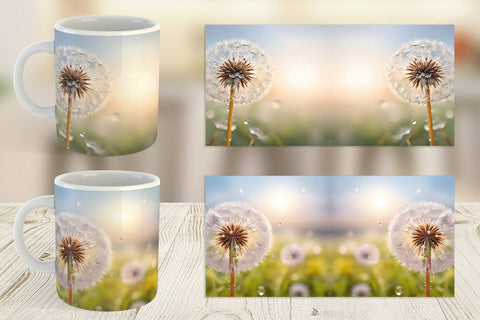 Mug Wrap Dandelion Flower Sublimation artnoy 