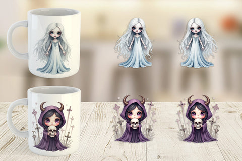 Mug Wrap Dark Fantasy Dolls Sublimation artnoy 