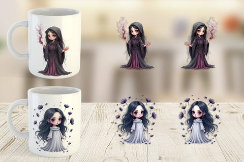 Mug Wrap Dark Fantasy Dolls Sublimation artnoy 