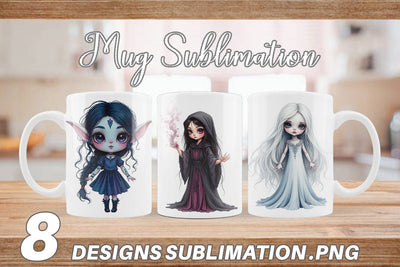 Mug Wrap Dark Fantasy Dolls Sublimation artnoy 