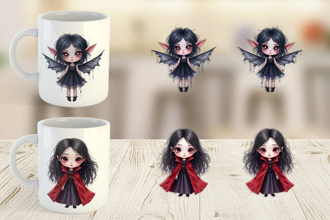 Mug Wrap Dark Fantasy Dolls Sublimation artnoy 