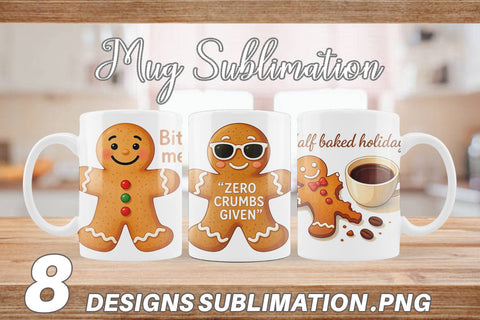 Mug Wrap Dark Humor Gingerbread Sublimation artnoy 