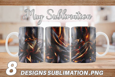 Mug Wrap Dark Silk Satin Sublimation artnoy 