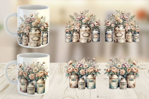 Mug Wrap Decorative Milk Can Sublimation artnoy 