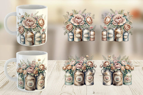 Mug Wrap Decorative Milk Can Sublimation artnoy 