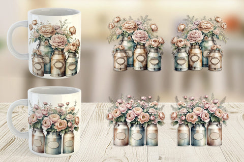 Mug Wrap Decorative Milk Can Sublimation artnoy 
